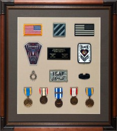 Custom Medal Display Case With Memorabilia