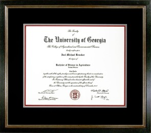 Framed University of Georgia Diploma