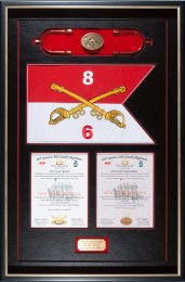 Cavalry Guidon – 6th Squadron 8th Cavalry Regiment Custom Framed