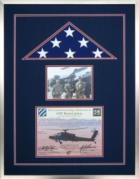 Flag Display Case Example – For An American Flag Flown On A Combat Mission