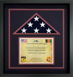 Flag Display Case Example – Flag Flown On A combat Sortie