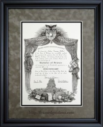 Framed West Point Diploma