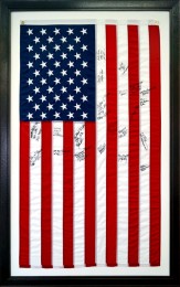 Flag Display Case Example – Fully Displayed American Flag In Vertical Position