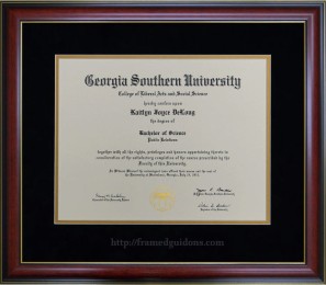 Georgia Southern University Framed Diploma