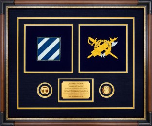 Custom Embroidered Miniature Inspector General Guidon With 3rd ID Patch