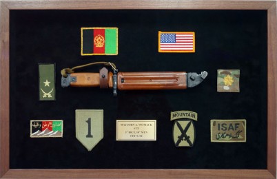Military Shadow Box Example with Iraqi Combat Knife