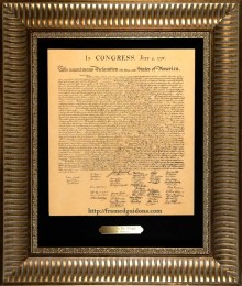 Custom Framed Copy Of The Constitution
