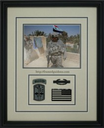 Framed Army Ranger Deployment Photo