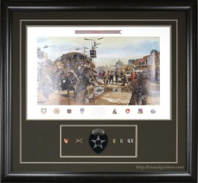 Custom Framed Military Print Titled The Last Patrol By James Die
