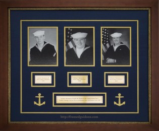 Three Generations Of Sailors Custom Framed