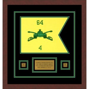 Armor Corps 12” x 9” Guidon Design 129-D1-M3 Framed