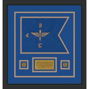 Aviation 12” x 9” Guidon Design 129-D1-M2 Framed