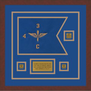 Aviation 12” x 9” Guidon Design 129-D2-M3 Framed