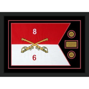 Cavalry Version 2 28” x 20” Guidon Design 2820-D1-M5 Framed