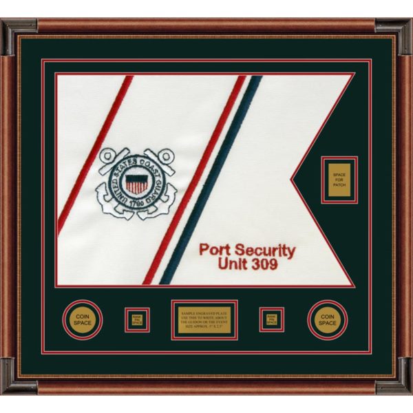 Coast Guard 28” x 20” Guidon Design 2820-D2-M4 Framed