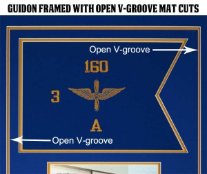 Example of Open V-Groove Mat Cuts