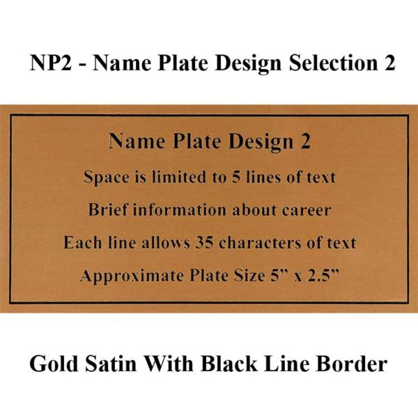 Name Plate Selection NP2 - Design 2 Framed Guidons