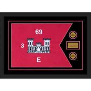Engineer Corps 28” x 20” Guidon Design 2820-D1-M5 Framed
