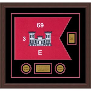 Engineer Corps 20” x 15” Guidon Design 2015-D2-M6 Framed