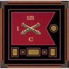 Field Artillery 20” x 15” Guidon Design 2015-D1-M4 Framed
