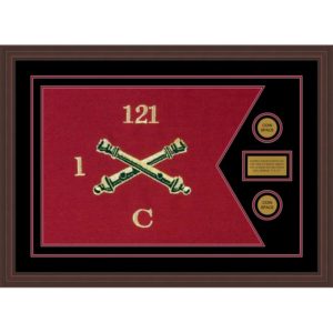 Field Artillery 28” x 20” Guidon Design 2820-D1-M6 Framed