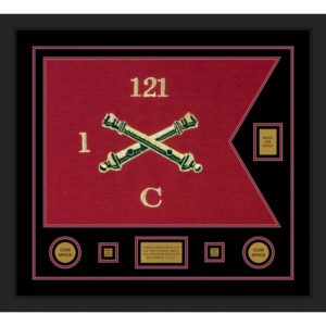 Field Artillery 28” x 20” Guidon Design 2820-D2-M5 Framed