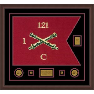 Field Artillery 28” x 20” Guidon Design 2820-D2-M6 Framed