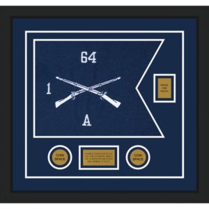 Infantry Version 1 20” x 15” Guidon Design 2015-D2-M5 Framed