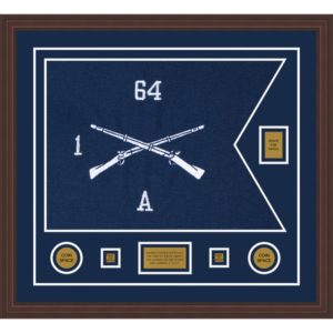 Infantry Version 1 28” x 20” Guidon Design 2820-D2-M6 Framed