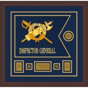 Inspector General 20” x 15” Guidon Design 2015-D1-M6 Framed