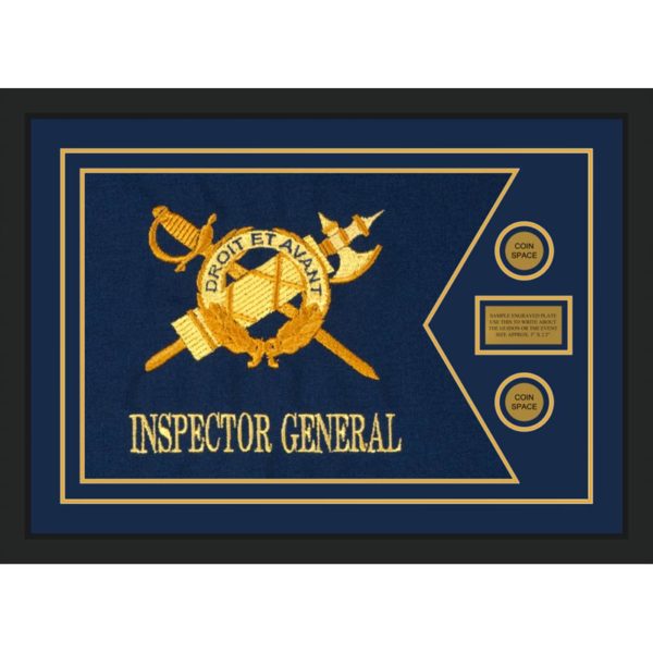 Inspector General 28” x 20” Guidon Design 2820-D1-M5 Framed