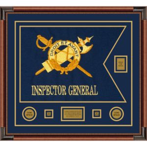 Inspector General 28” x 20” Guidon Design 2820-D2-M4 Framed