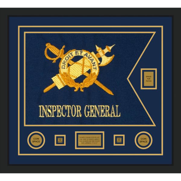 Inspector General 28” x 20” Guidon Design 2820-D2-M5 Framed