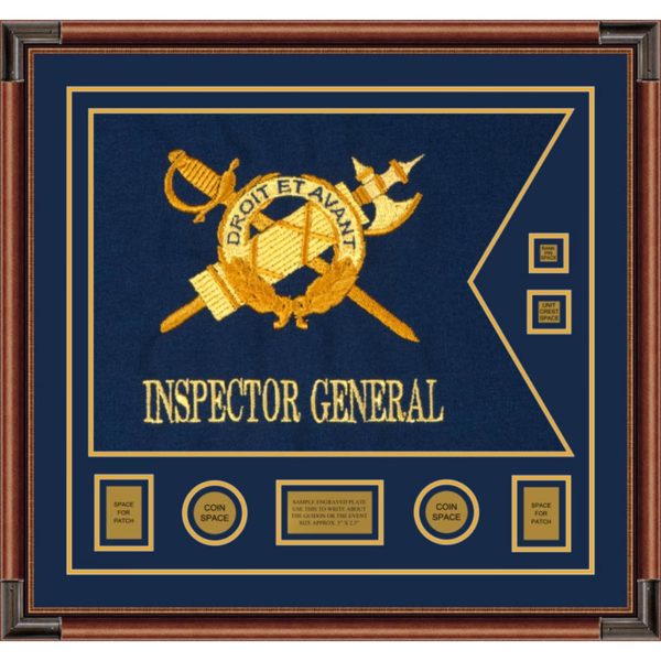 Inspector General 28” x 20” Guidon Design 2820-D3-M4 Framed