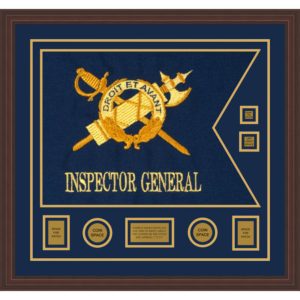 Inspector General 28” x 20” Guidon Design 2820-D3-M6 Framed