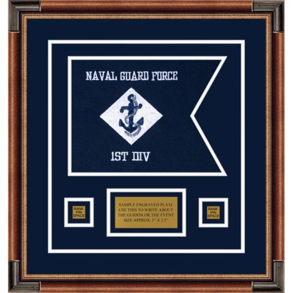 Navy 12” x 9” Guidon Design 129-D1-M1
