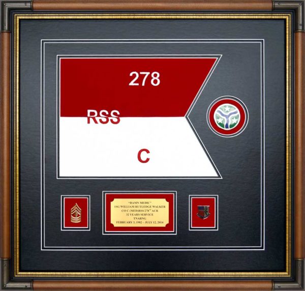 Custom Guidon Framing Framed Guidons*