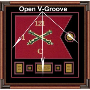 Framed Field Artillery Guidon With Open V-Groove Illustrated
