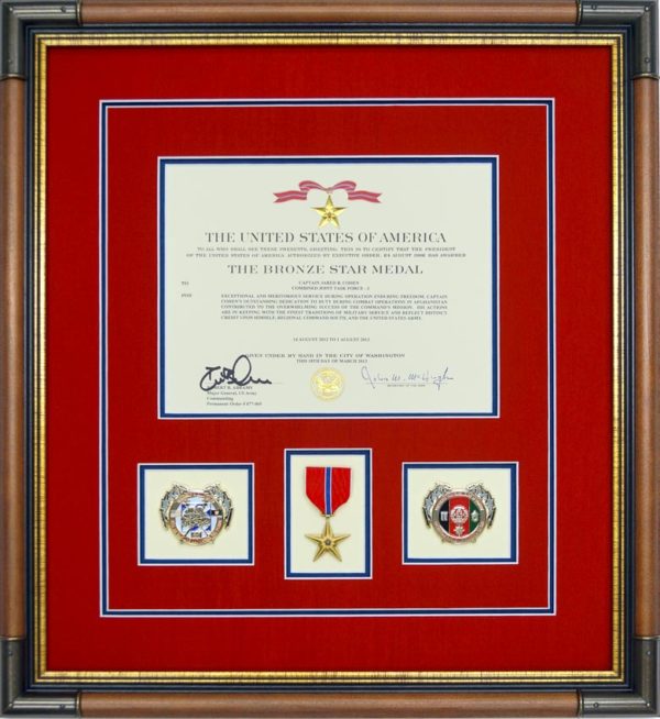 Custom Framed Military Medals and Ribbons - Framed Guidons*