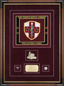 Flag Display Case Examples – Army Reserve Medical Command Flag