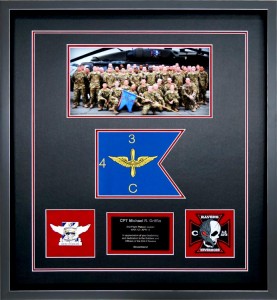 Aviation Guidon Example 4th Battalion, 3rd Aviation Regiment Guidon Framed With Unit Photo