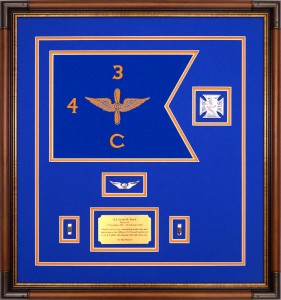 Aviation Guidon – 4th Battalion 3rd Aviation Regiment Framed Guidon Example