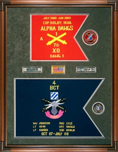 Field Artillery Guidons – Custom Embroidered and Custom Framed