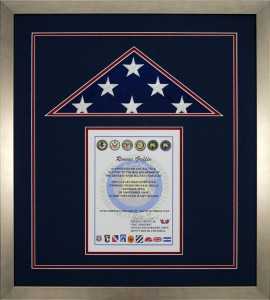 American Flag Flown During Operation Iraqi Freedom Shadow Box