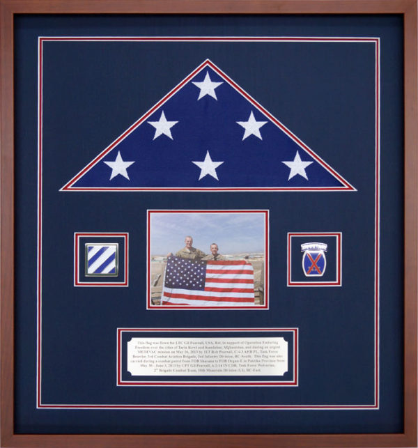 Custom Flag Frame For A Flag Flown During Operation Enduring Freedom In ...