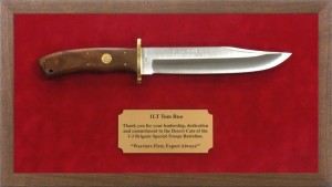 Military Shadow Box Examples – Commemorative Knife In A Custom Military Shadow Box
