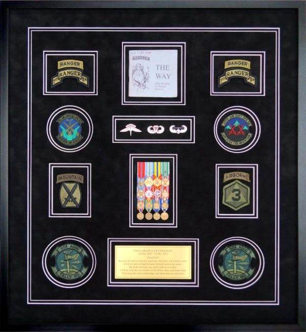 Military Shadow Box Examples Featuring Medals With Patches - Framed ...