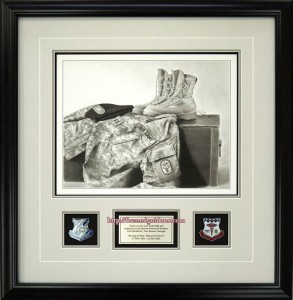 Custom Framed Military Print by Mike T Cherry