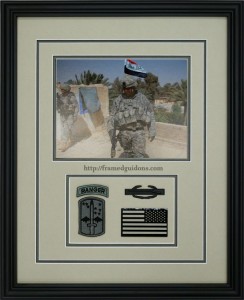 Framed Army Ranger Deployment Military Photo