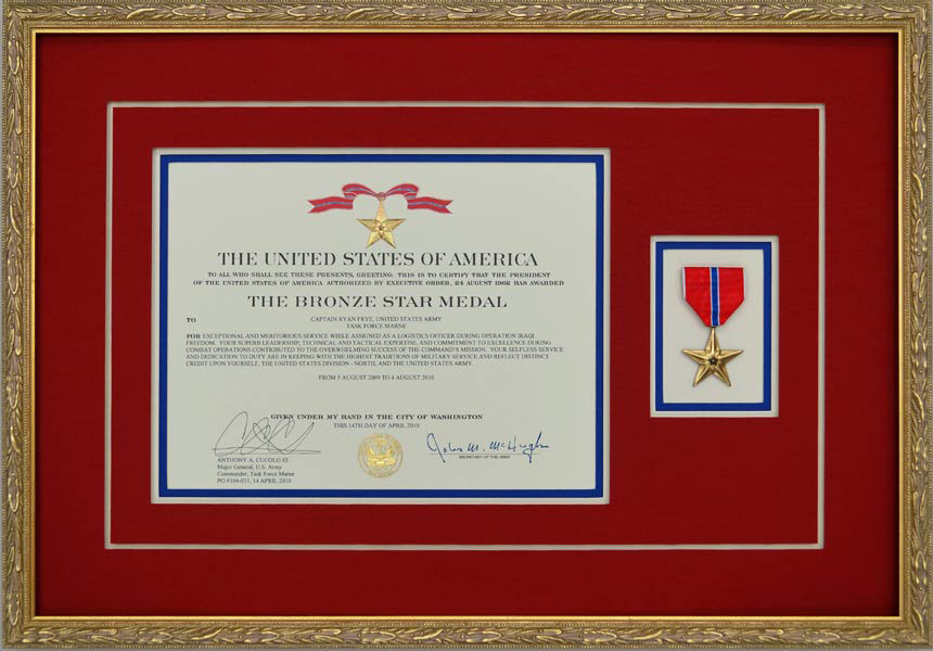 Gallery - Custom Framed Military Medals and Ribbons - Framed Guidons
